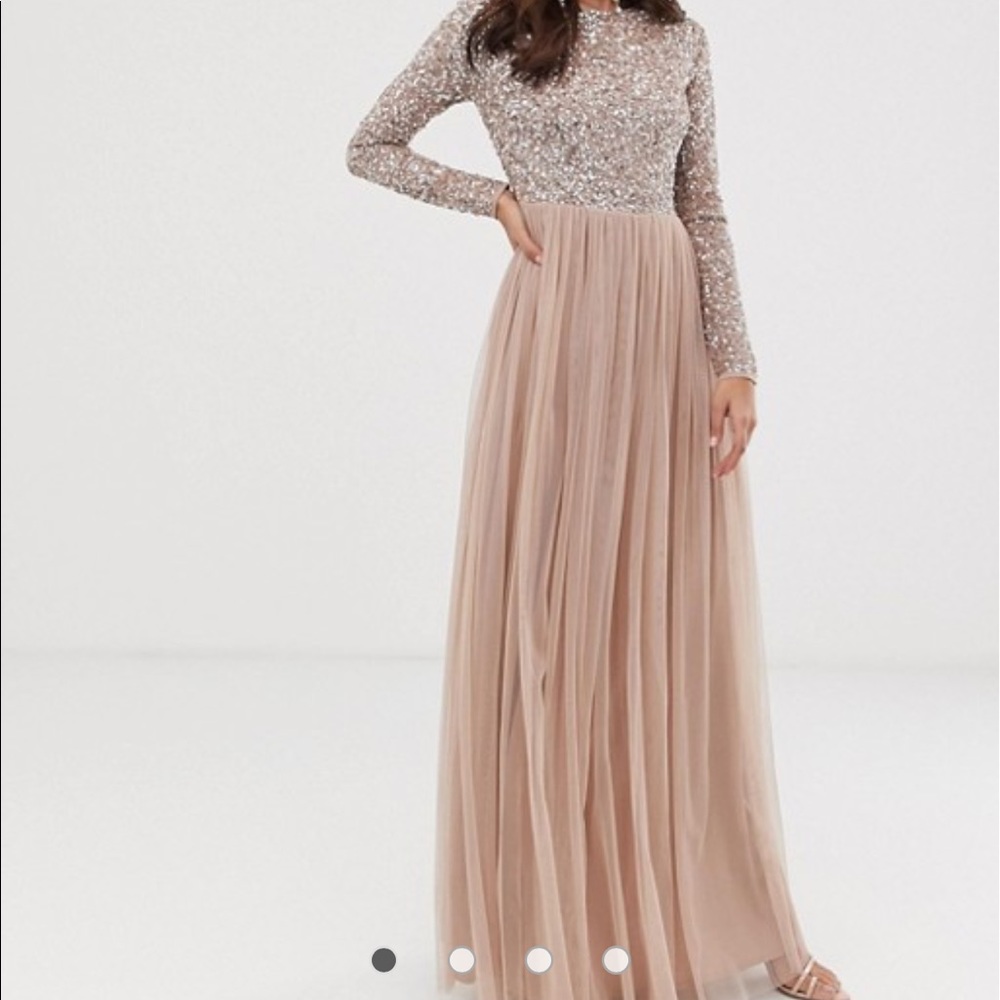 ASOS Maya bridesmaid dress long sleeve petite sz 6